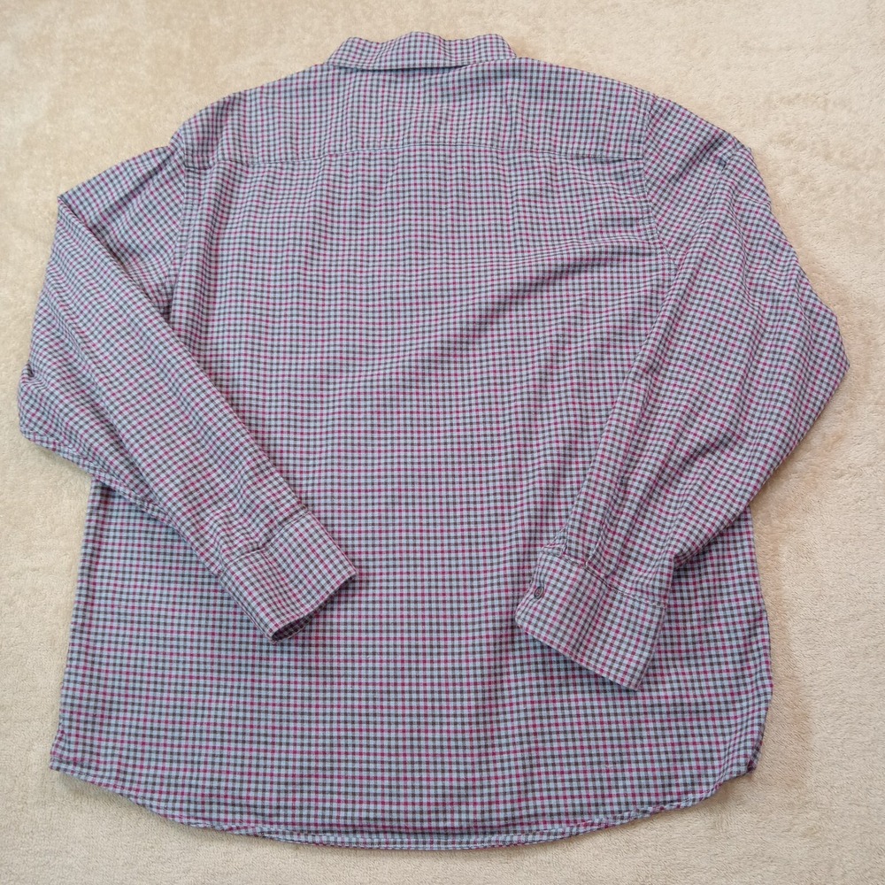 Untuckit Long Sleeve Button Down‎ Flannel Shirt Men's Slim Fit 2XL Blue Brown - Picture 2 of 7